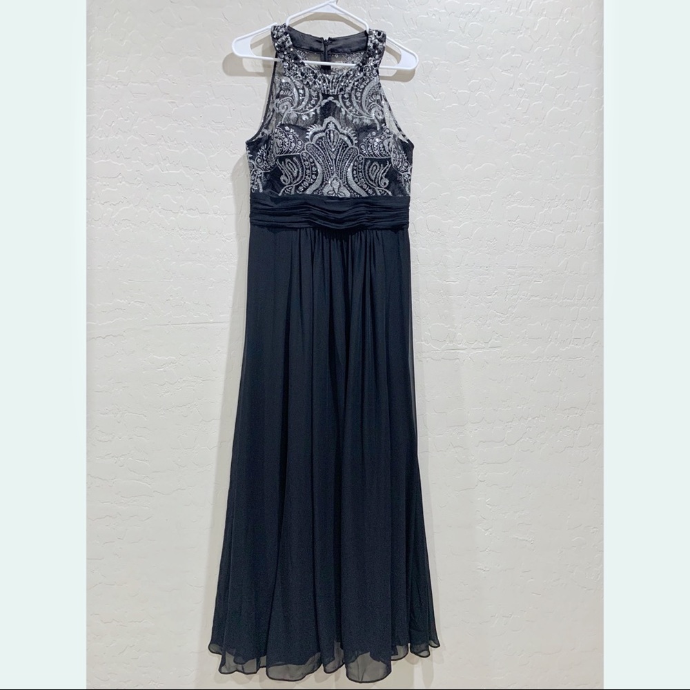 Eliza J Lace Bodice Black Gown Size 12P